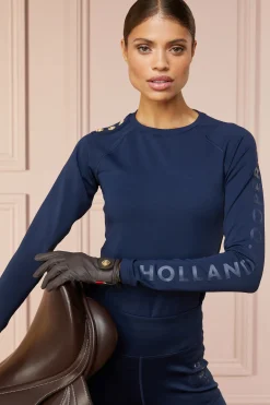 Holland Cooper Findley Crew Base Layer Navy Online
