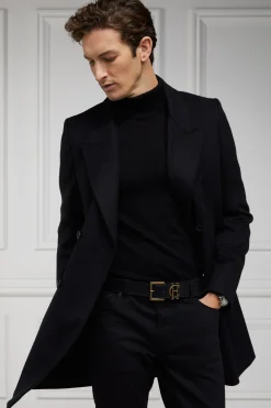 Holland Cooper Fine Roll Neck Knit Black New