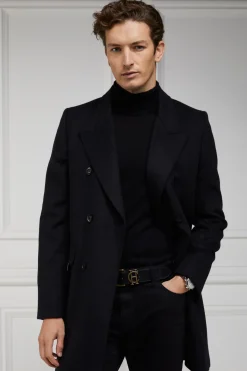 Holland Cooper Fine Roll Neck Knit Black New