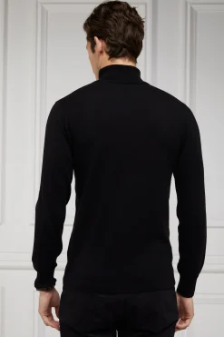 Holland Cooper Fine Roll Neck Knit Black New