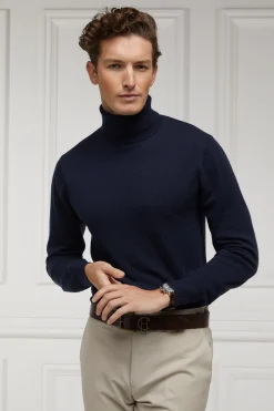 Holland Cooper Fine Roll Neck Knit Navy Online