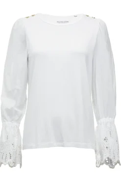 Holland Cooper Francesca Jersey Blouse White Hot