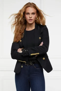Holland Cooper Francesca Jersey Blouse Black Outlet