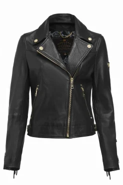 Holland Cooper Fringed Leather Biker Jacket Discount