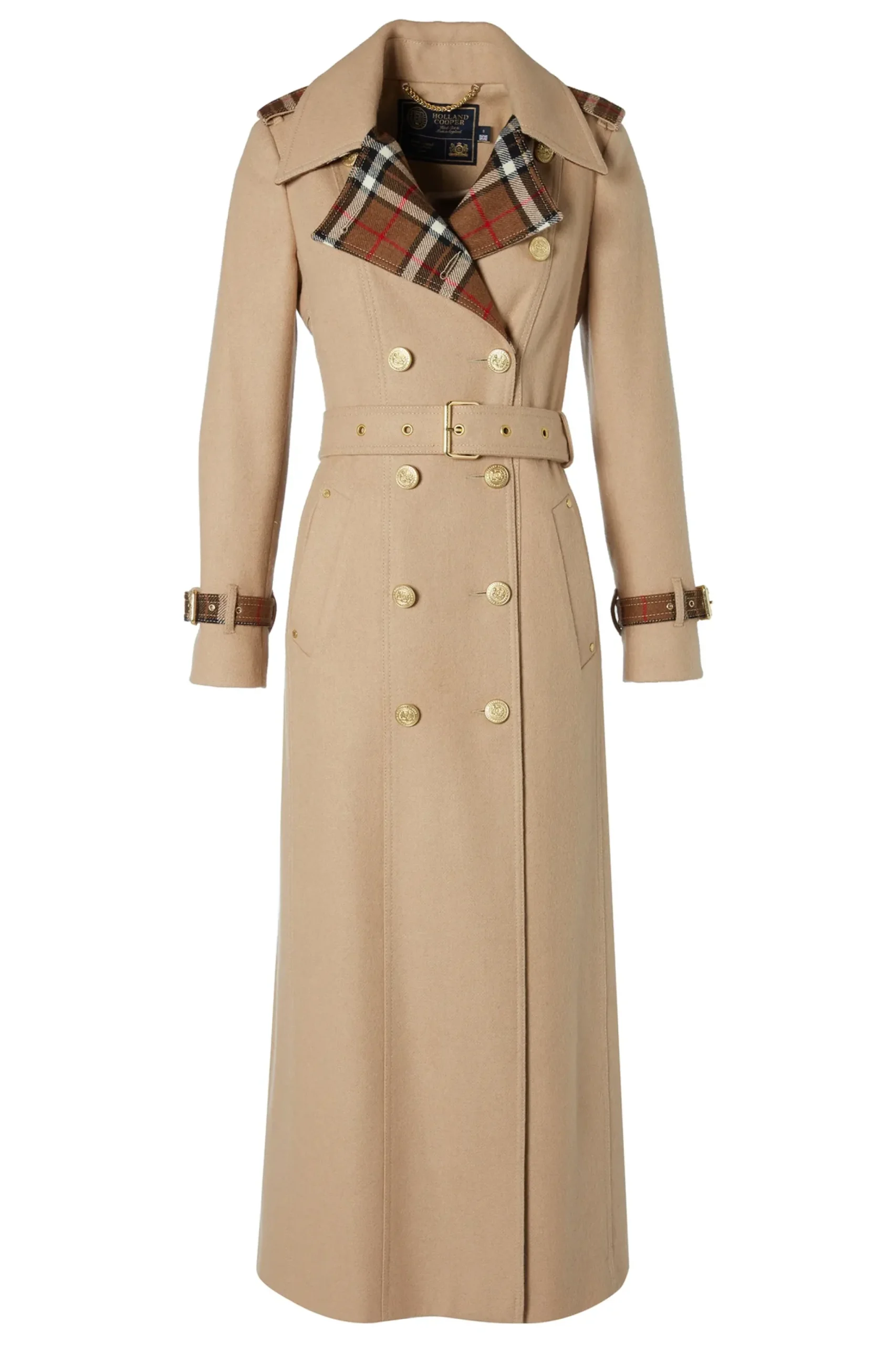 Holland Cooper Full Length Chelsea Trench Coat Camel Sale