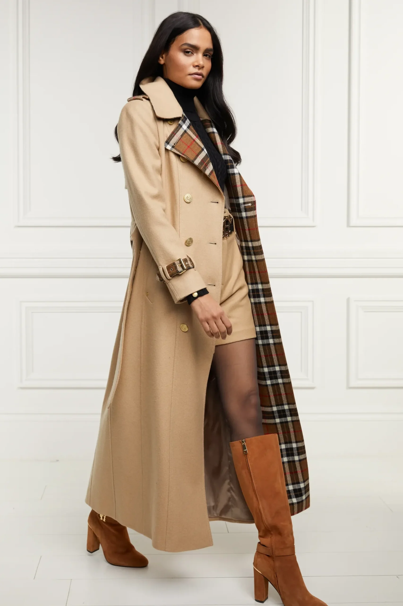 Holland Cooper Full Length Chelsea Trench Coat Camel Sale