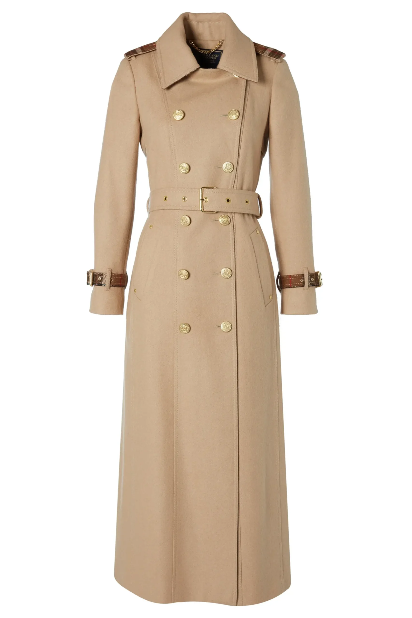 Holland Cooper Full Length Chelsea Trench Coat Camel Sale