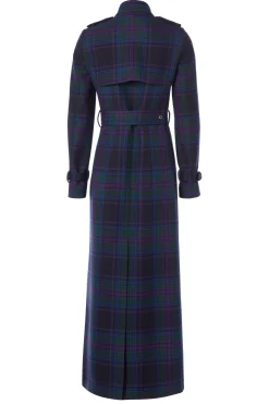 Holland Cooper Full Length Marlborough Trench Coat Heather Tartan Online