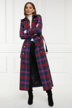 Holland Cooper Full Length Marlborough Trench Coat Macpherson Tartan