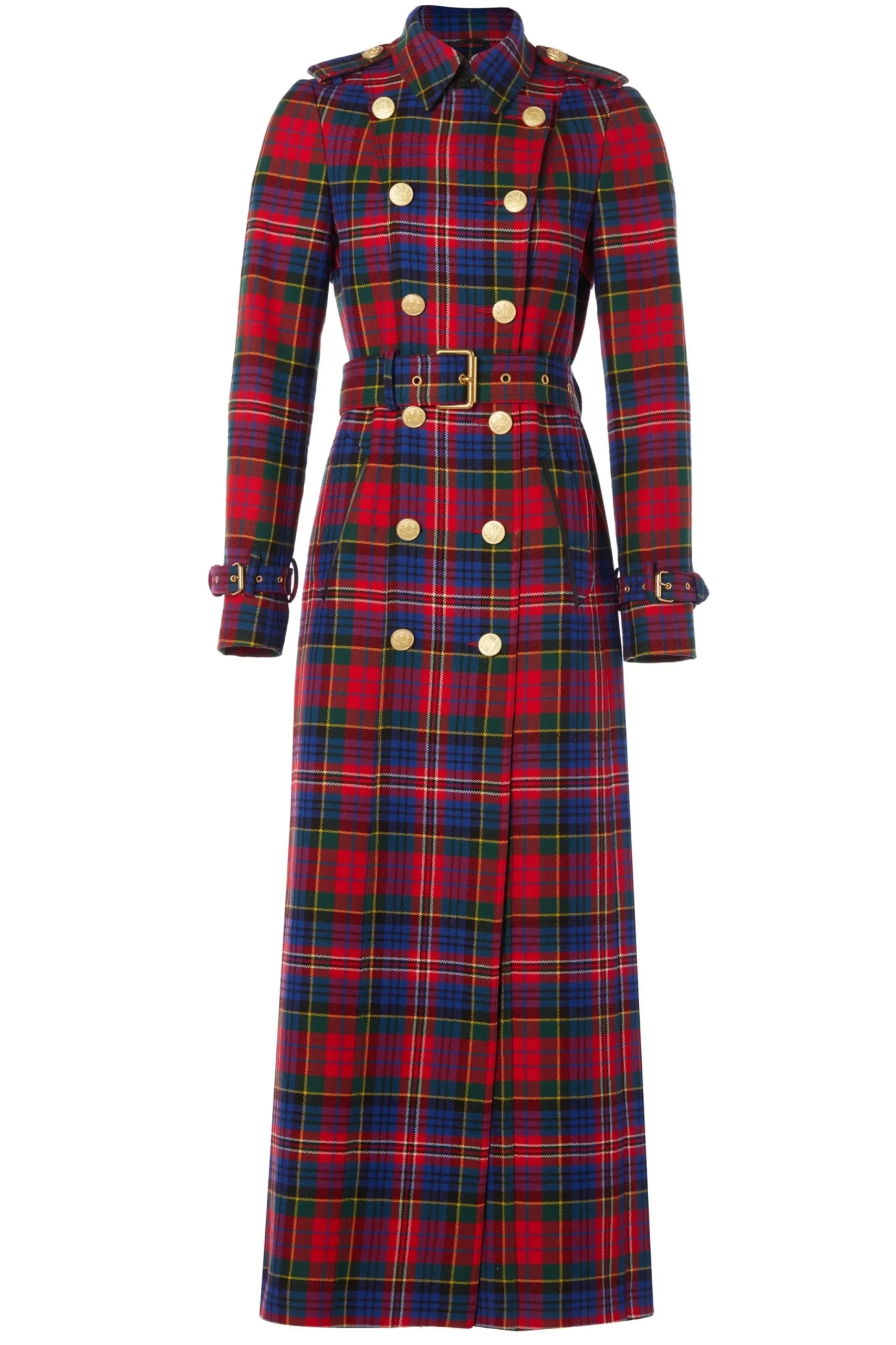Holland Cooper Full Length Marlborough Trench Coat Macpherson Tartan