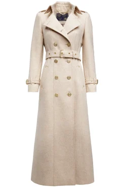 Holland Cooper Full Length Marlborough Trench Coat Biscuit Clearance