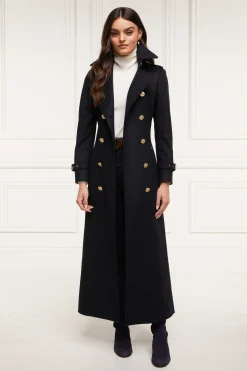 Holland Cooper Full Length Marlborough Trench Coat Soft Navy Hot