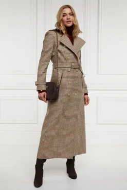 Holland Cooper Full Length Marlborough Trench Coat Charlton Tweed Best