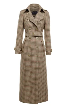 Holland Cooper Full Length Marlborough Trench Coat Charlton Tweed Best