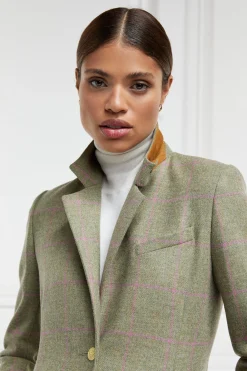 Holland Cooper Full Length Regency Coat Chartwell Check Discount