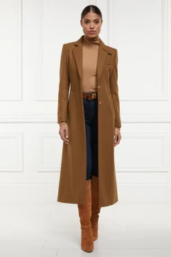 Holland Cooper Full Length Regency Coat Dark Camel Sale