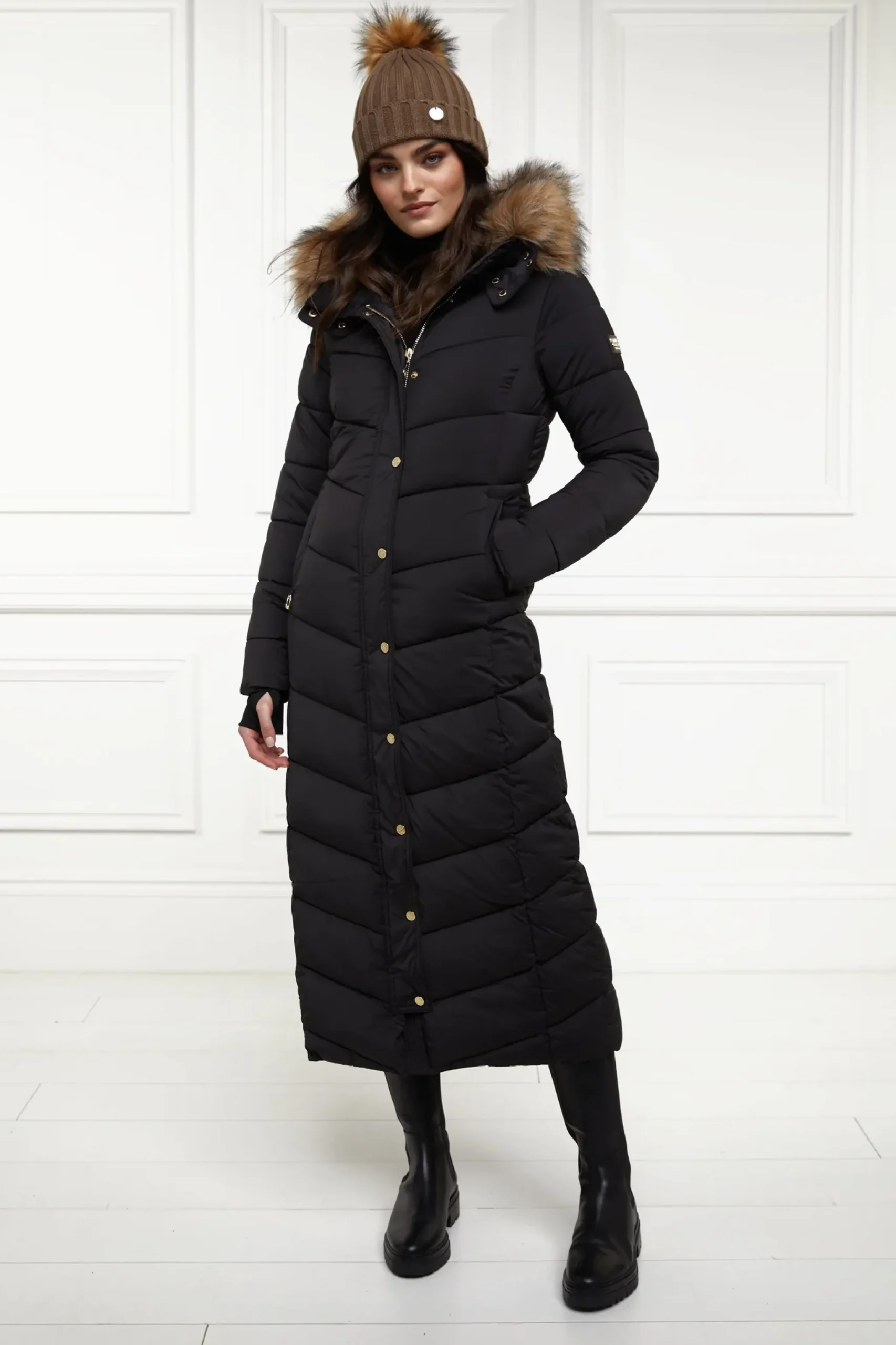 Holland Cooper Glacier Full Length Puffer Black