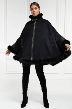 Holland Cooper Gold Label Chiltern Cape Soft Black Hot