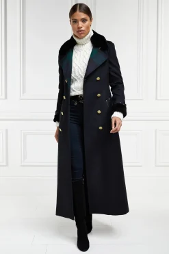 Holland Cooper Gold Label Trench Soft Navy Blackwatch Online