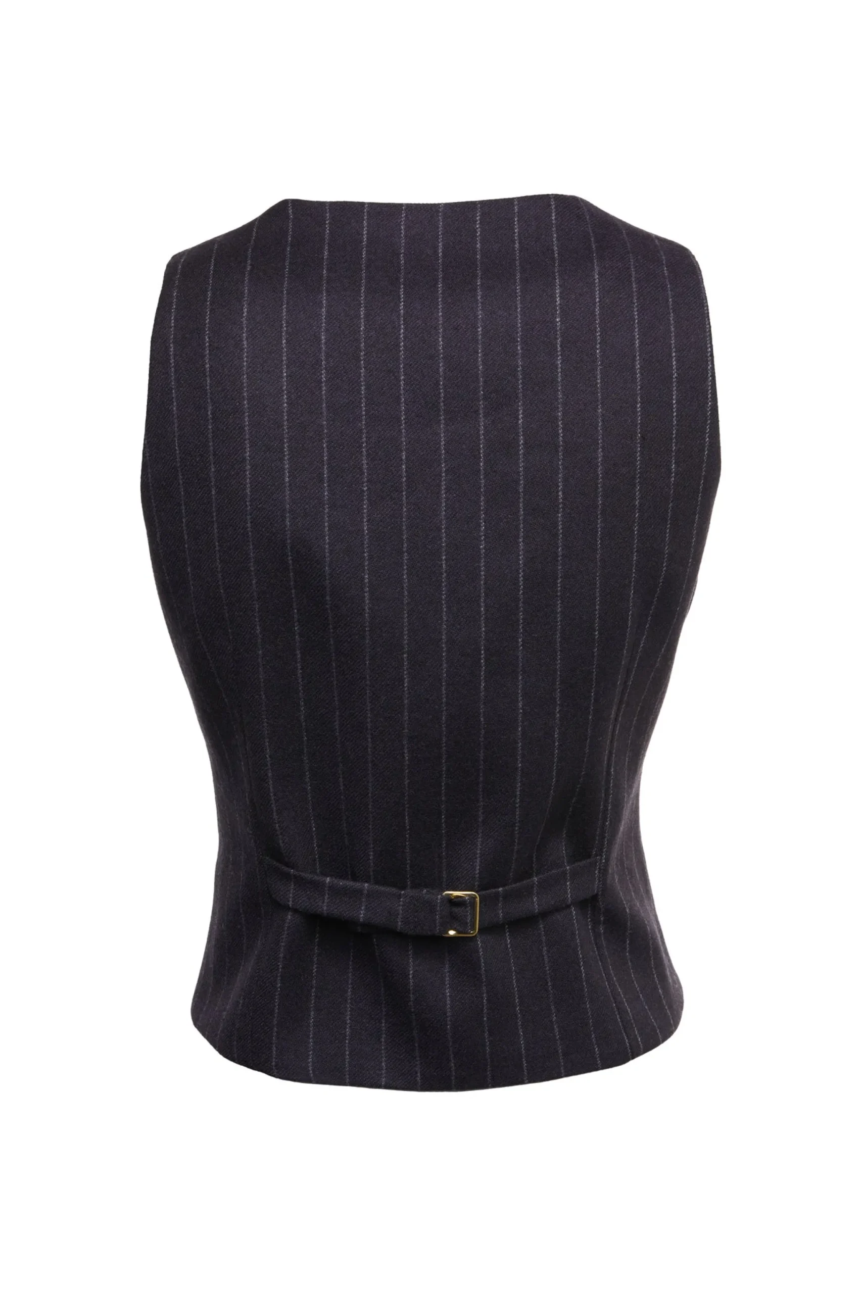 Holland Cooper Hampton Waistcoat Navy Chalk Pin Stripe Discount
