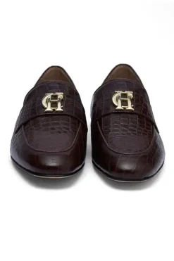 Holland Cooper Harvard Loafer Chocolate Croc Sale