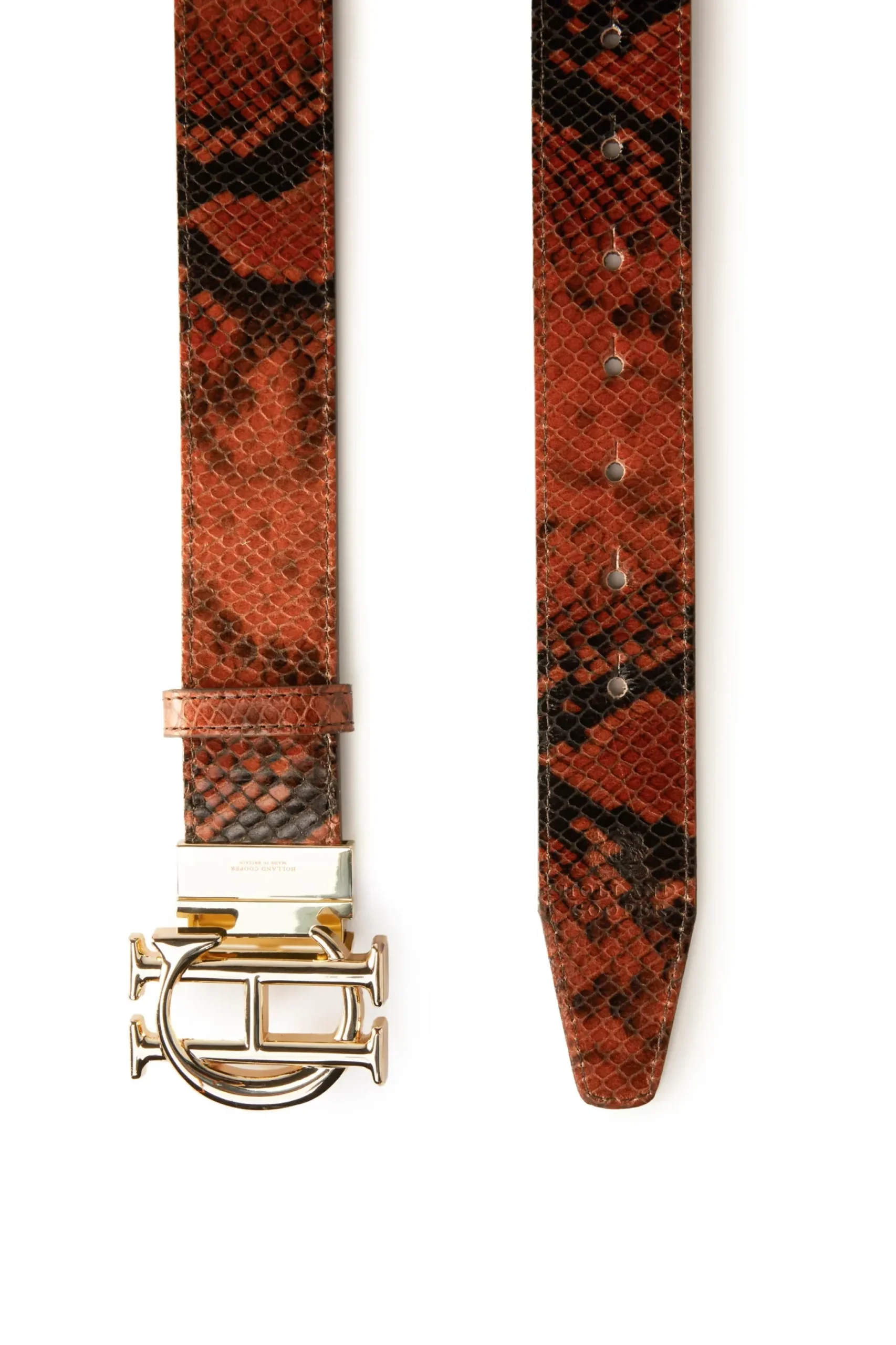 Holland Cooper HC Classic Belt Reversible Chestnut Python Sale