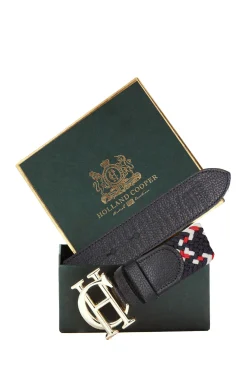 Holland Cooper HC Heritage Belt Navy Tricolour Discount