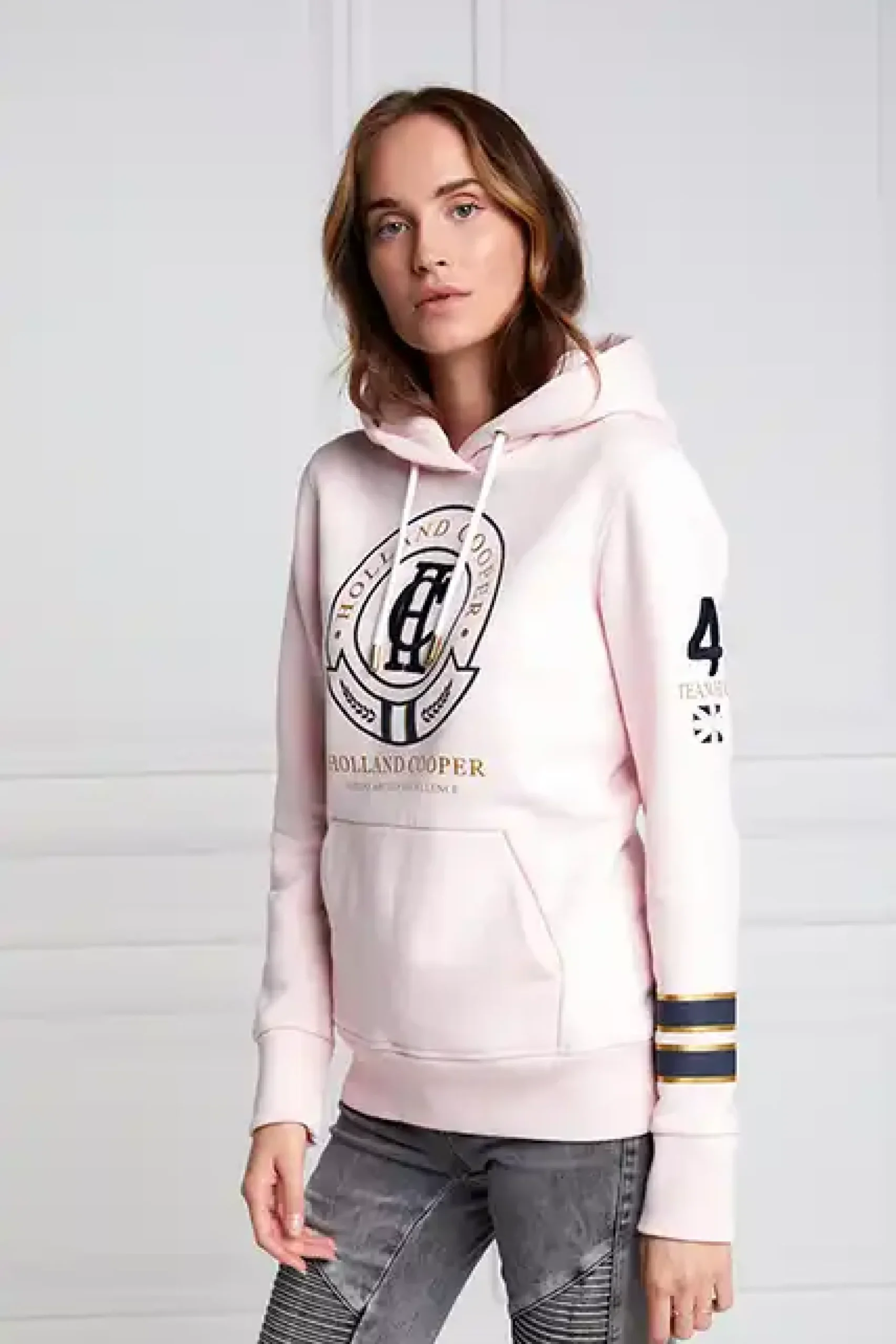 Holland Cooper HC Heritage Hoodie Blush Marl Discount