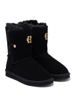 Holland Cooper HC Shearling Boot Black Sale
