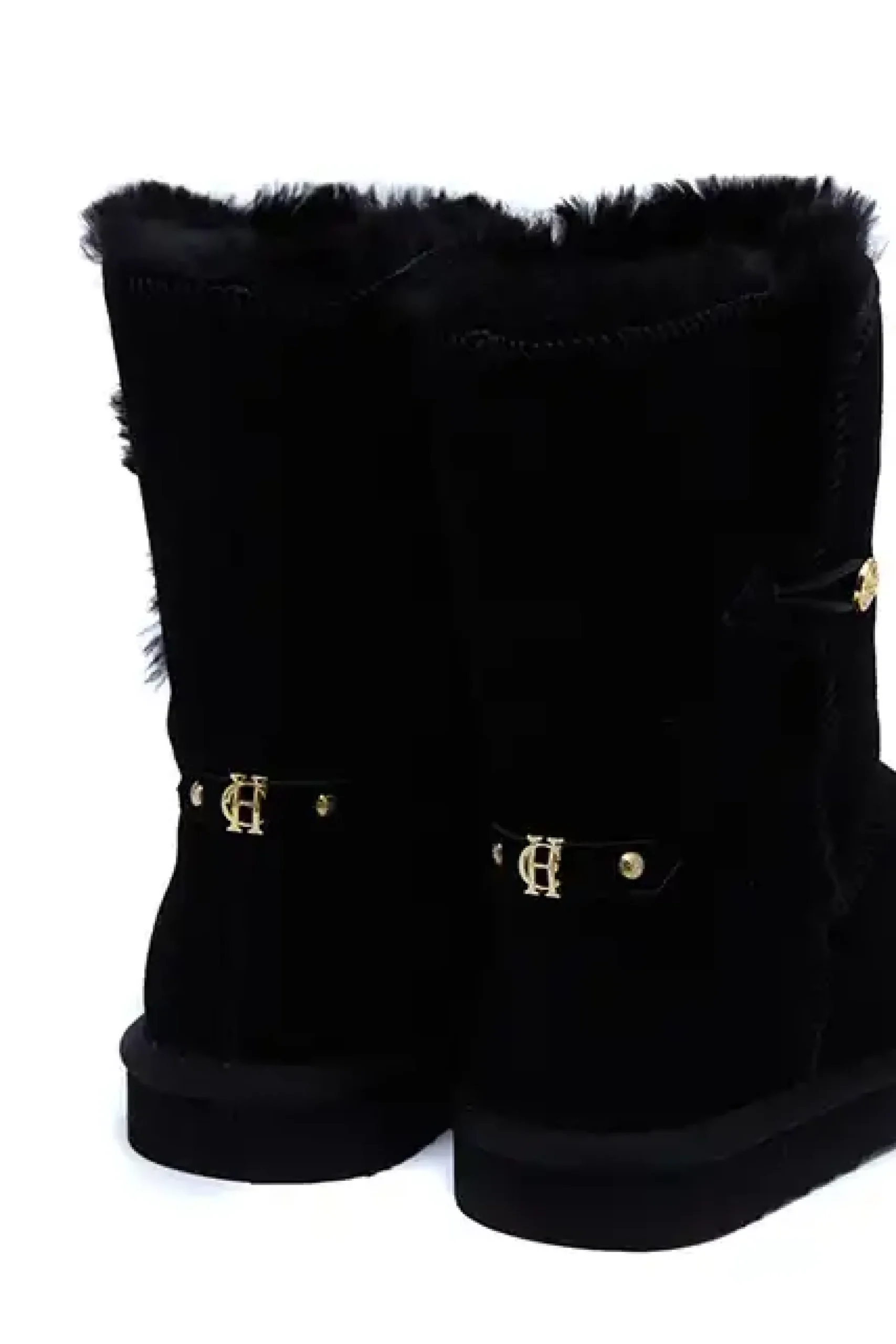 Holland Cooper HC Shearling Boot Black Sale