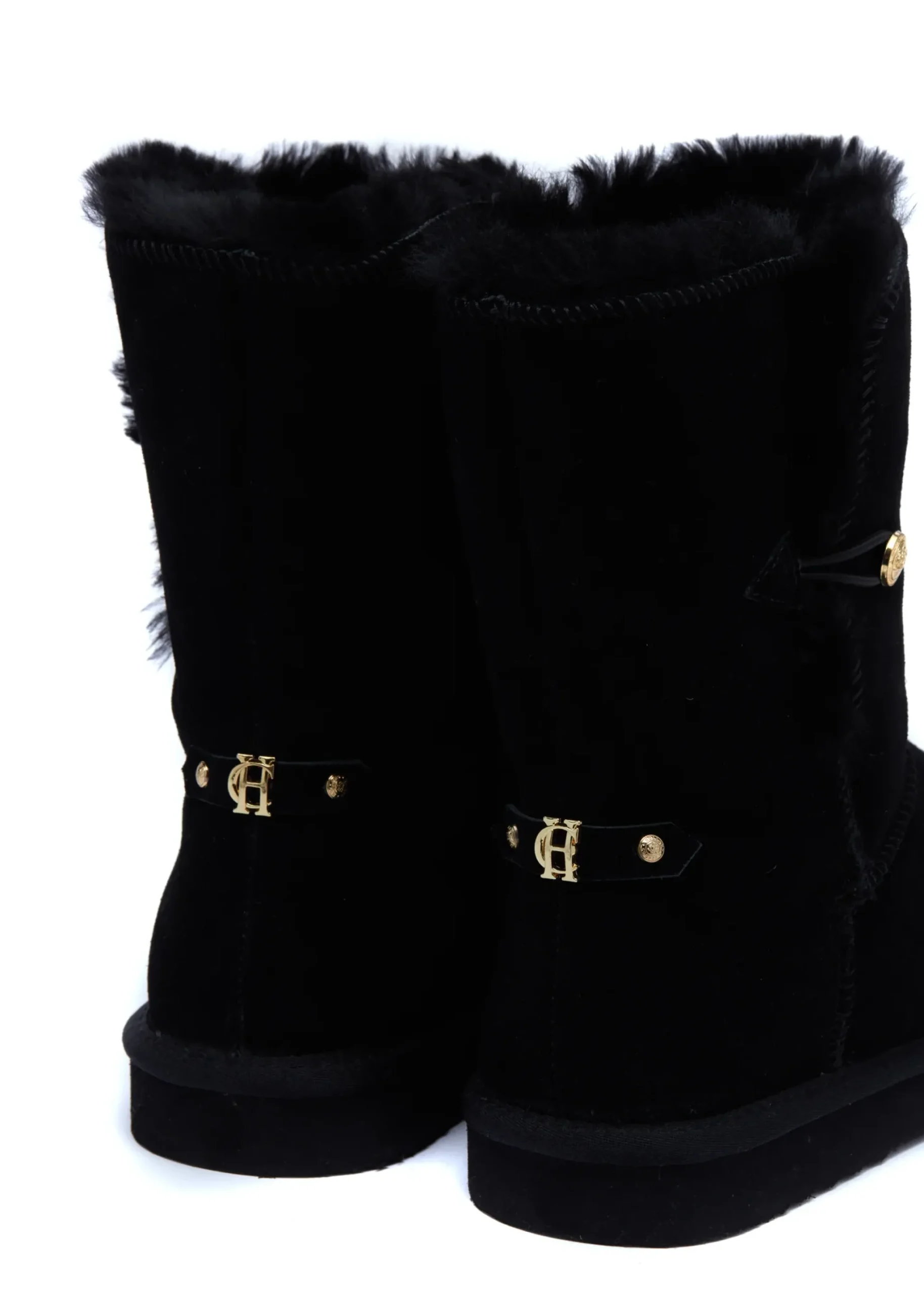Holland Cooper HC Shearling Boot Black Sale