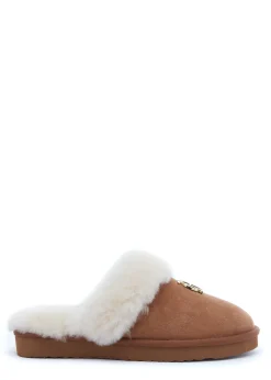 Holland Cooper HC Shearling Slipper Tan Best