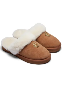 Holland Cooper HC Shearling Slipper Tan Best