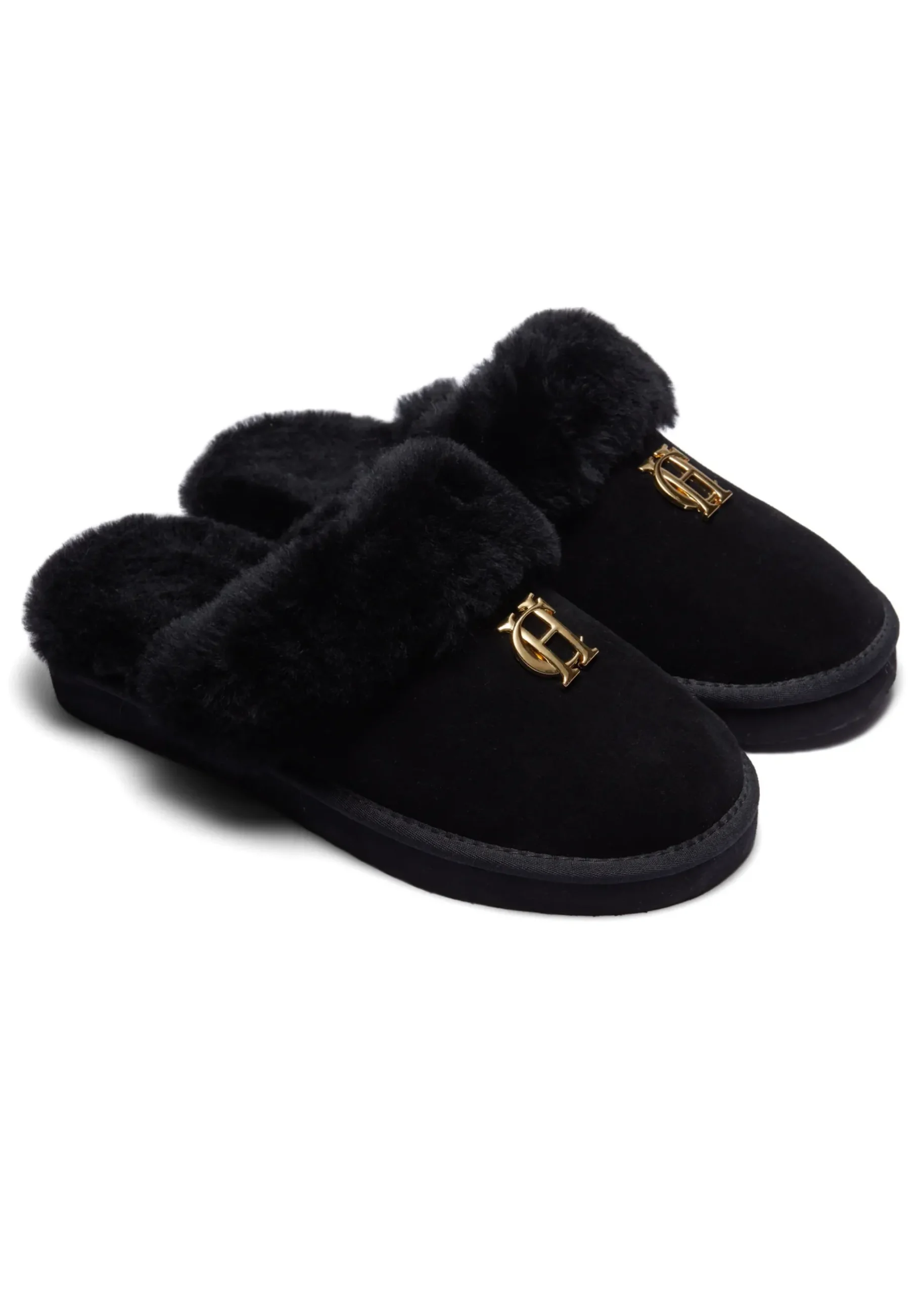 Holland Cooper HC Shearling Slipper Black Discount