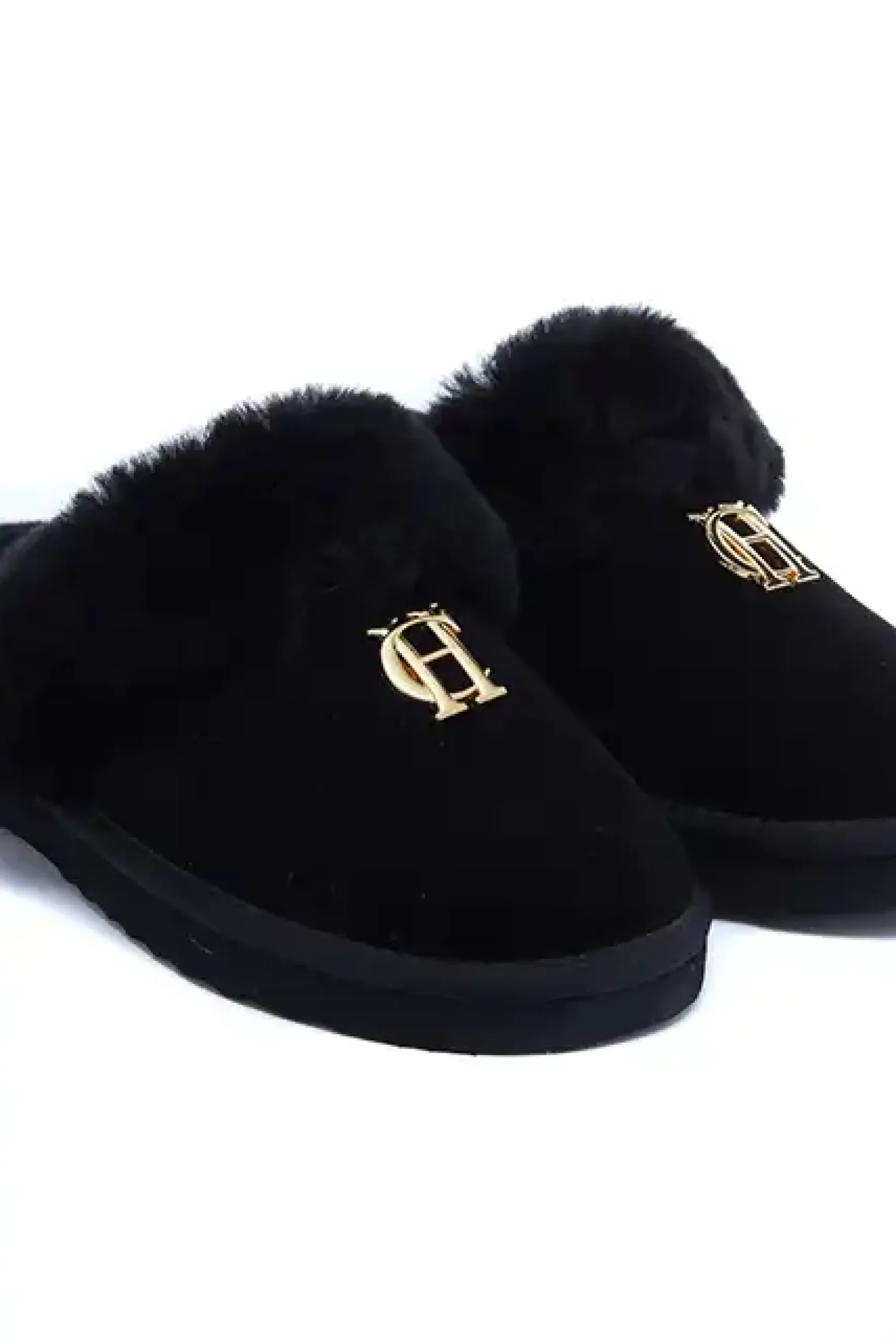 Holland Cooper HC Shearling Slipper Black Discount