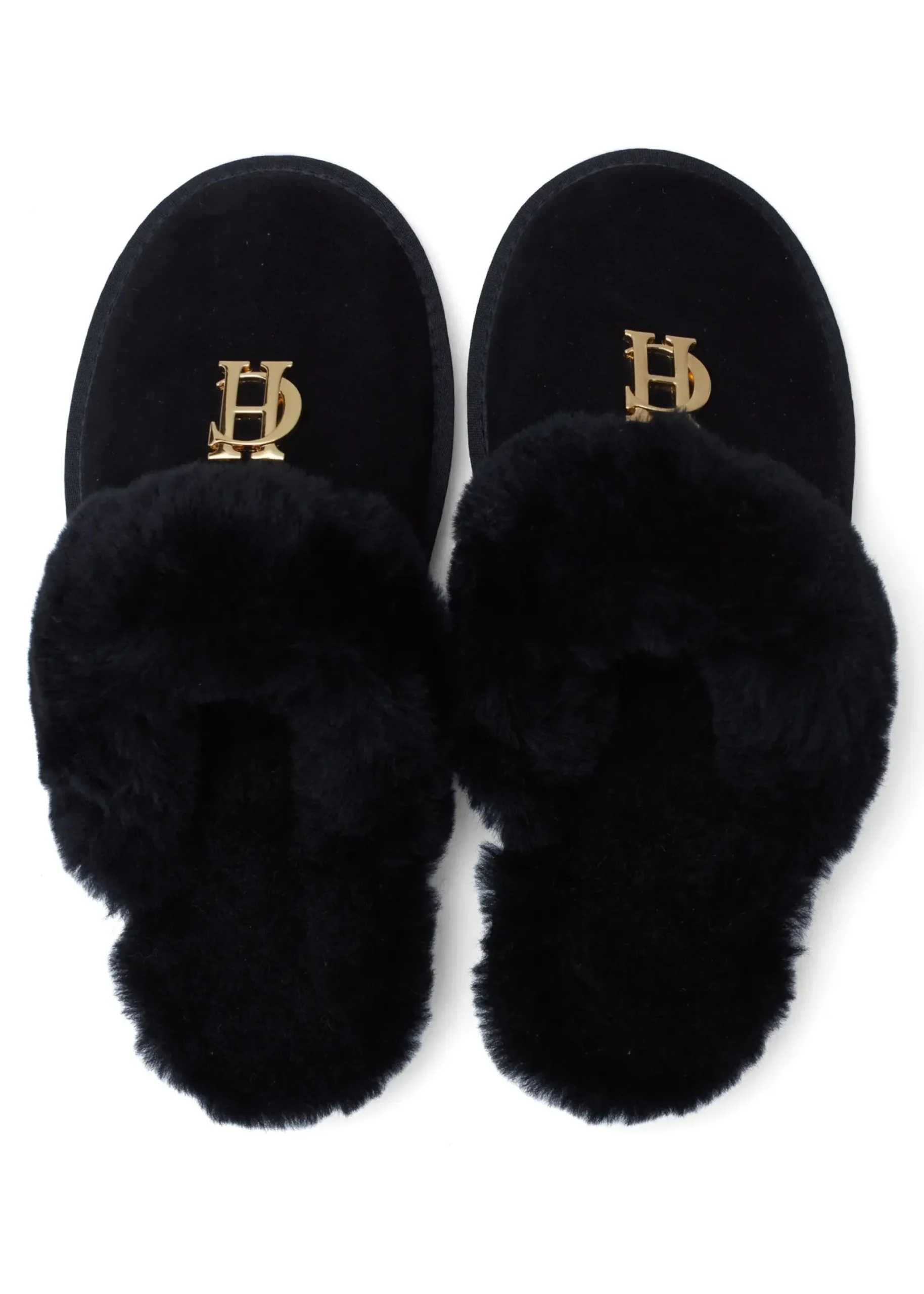 Holland Cooper HC Shearling Slipper Black Discount