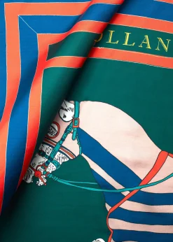 Holland Cooper HC Silk Scarf Horse Flag New