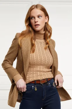 Holland Cooper HC Slim Logo Belt Tan Hot