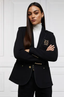 Holland Cooper Henley Blazer Black Black New