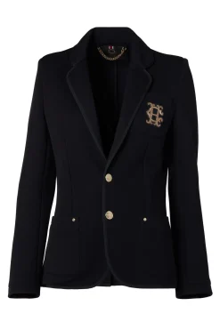 Holland Cooper Henley Blazer Black Black New