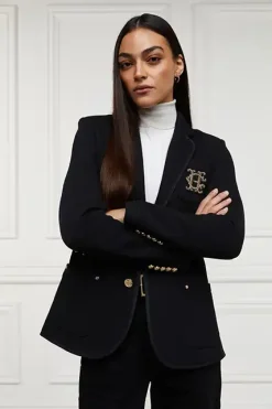 Holland Cooper Henley Blazer Black Black New