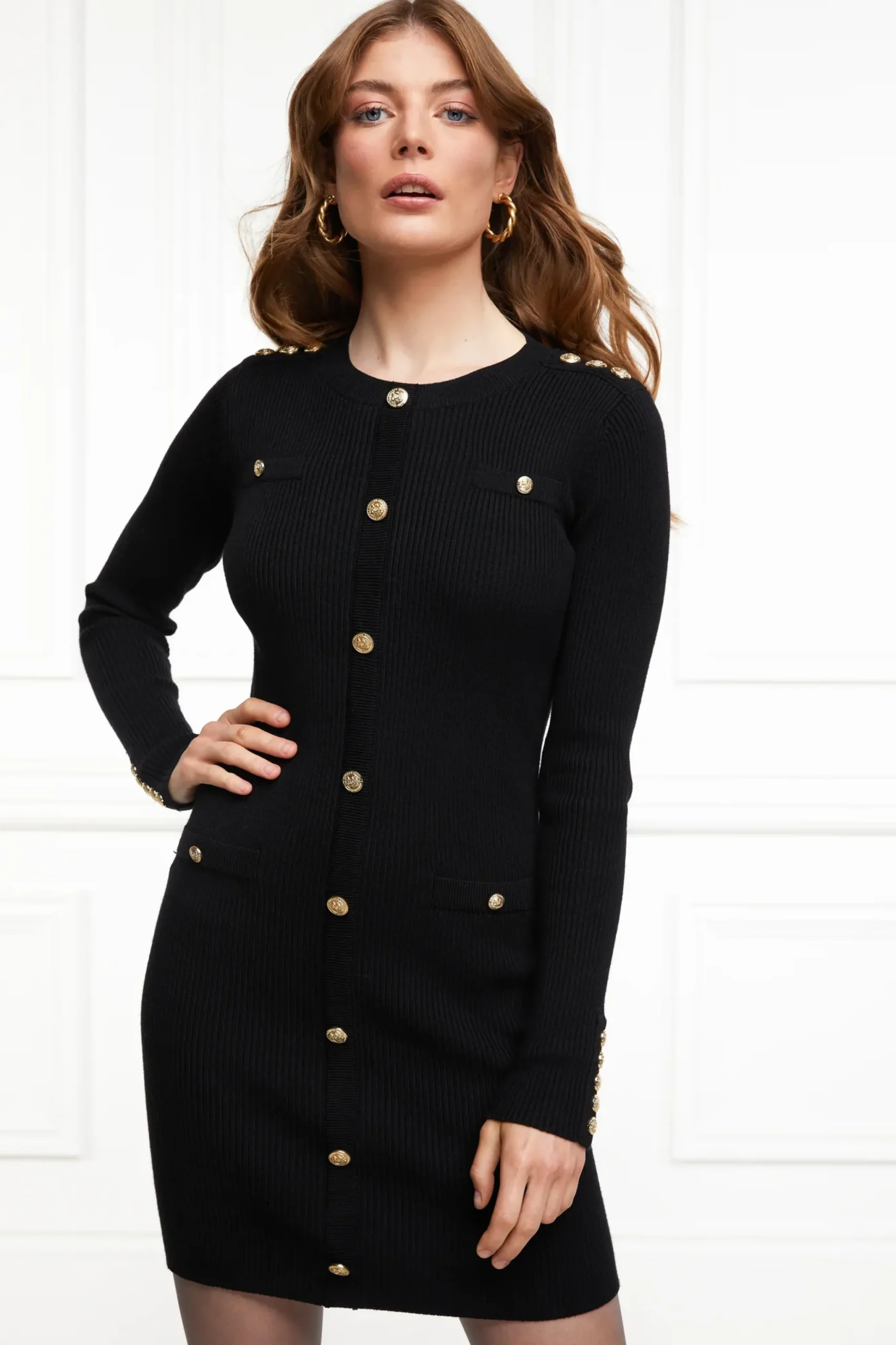 Holland Cooper Hepburn Mini Dress Black Outlet
