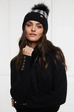 Holland Cooper Heritage Bobble Hat Houndstooth New