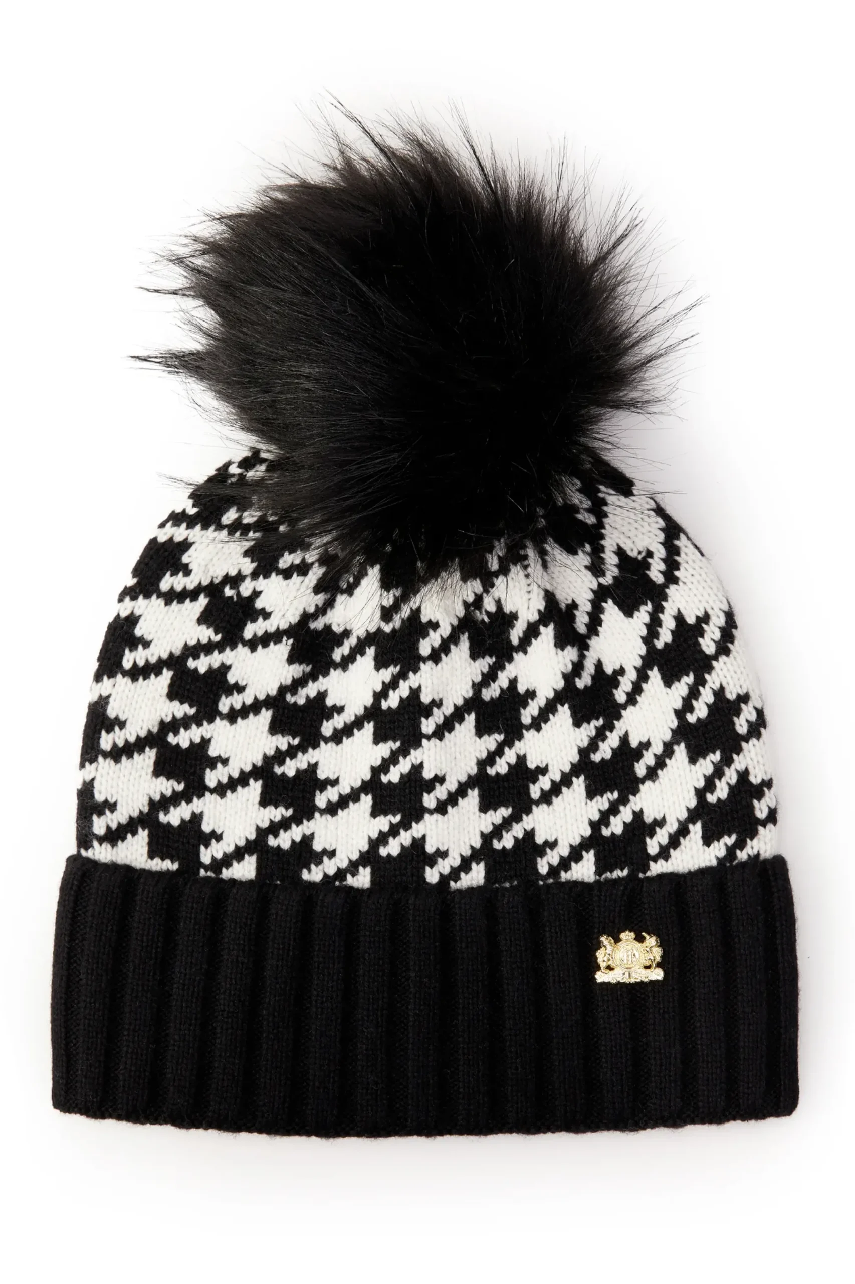 Holland Cooper Heritage Bobble Hat Houndstooth New