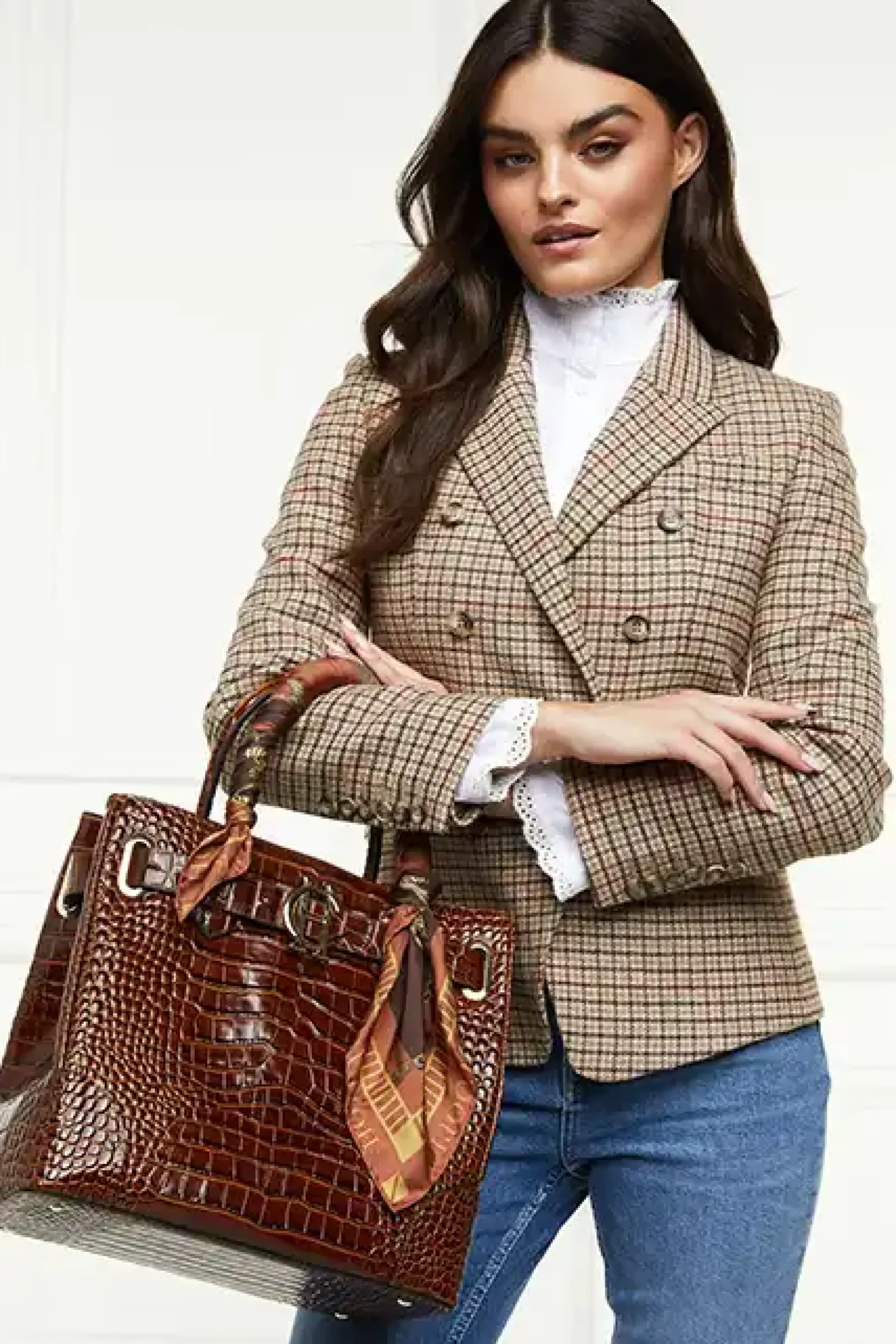 Holland Cooper Heritage Knightsbridge Blazer Charlton Tweed Horn Button Best