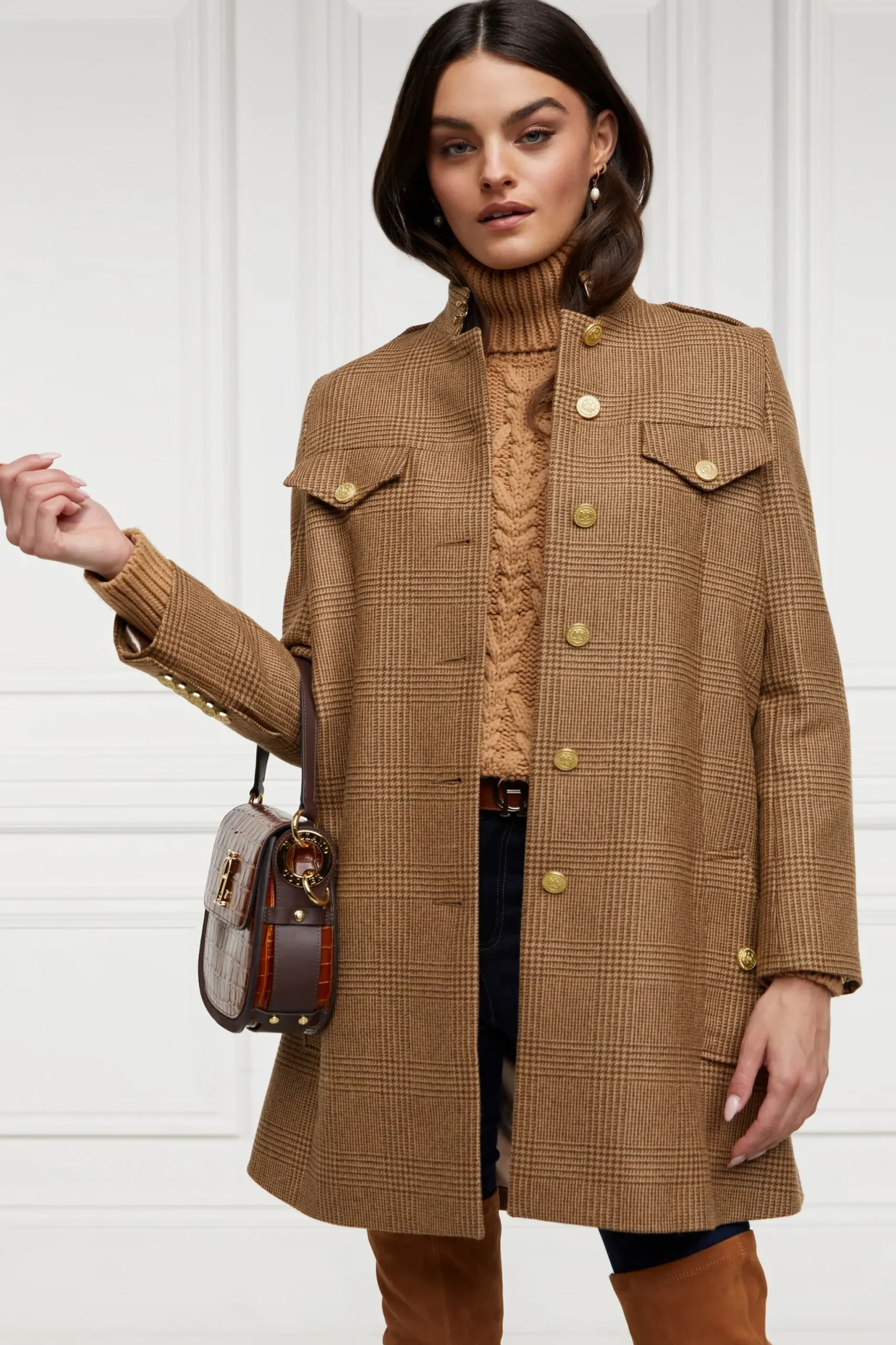 Holland Cooper Highbury Cape Coat Tawny Best