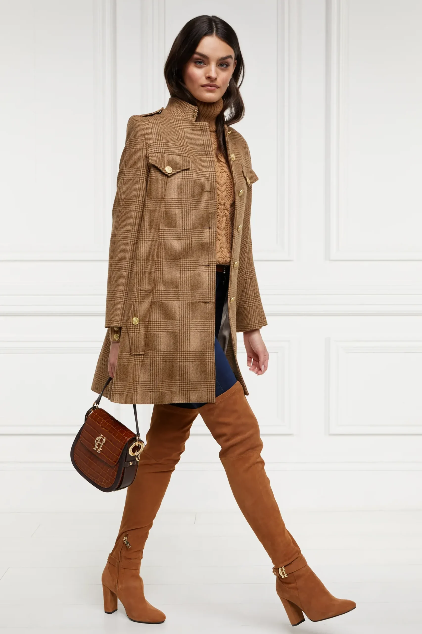 Holland Cooper Highbury Cape Coat Tawny Best