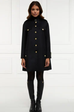 Holland Cooper Highbury Cape Coat Black Twill Outlet