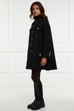 Holland Cooper Highbury Cape Coat Black Twill Outlet