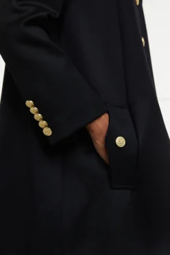 Holland Cooper Highbury Cape Coat Black Twill Outlet